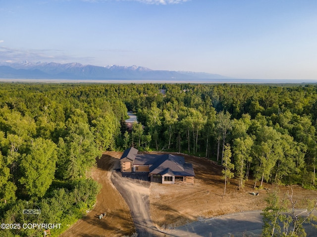 1770 S Corwin Ln, Wasilla, AK 99654 - view from above of property featuring a mountainous background