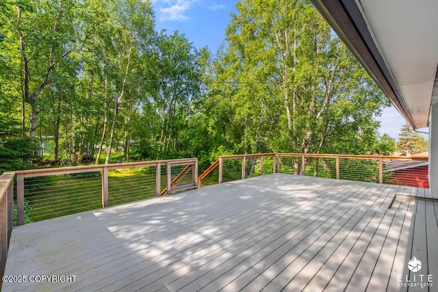 13440 Diggins Dr, Anchorage, AK 99515 - view of wooden terrace