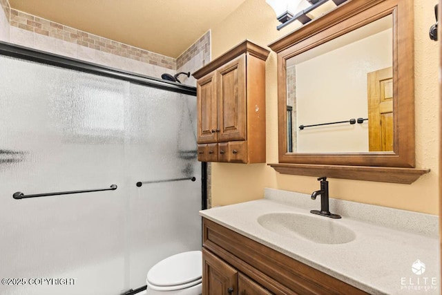 13440 Diggins Dr, Anchorage, AK 99515 - full bathroom with a shower with door and vanity