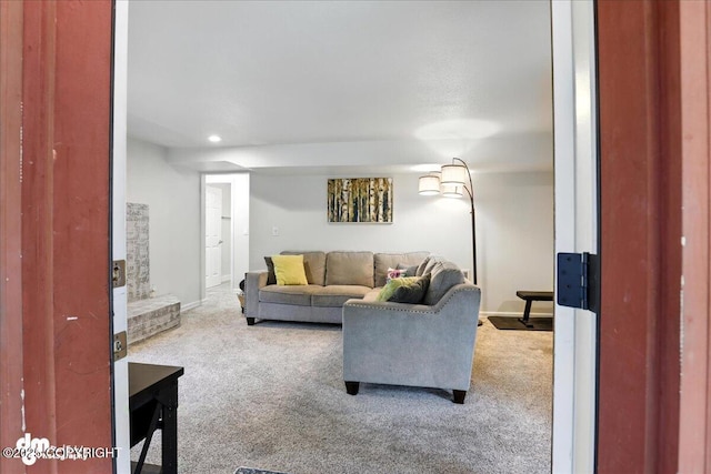 1535 M St, Anchorage, AK 99501 - living area with carpet and recessed lighting
