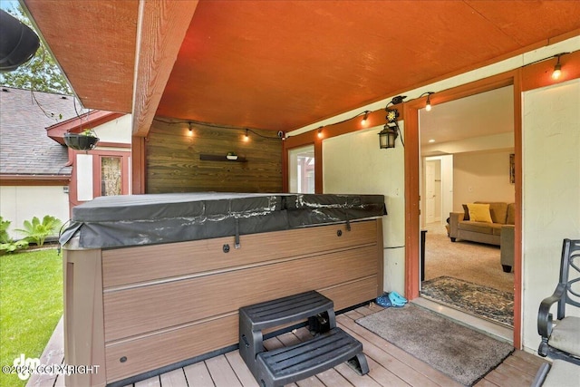 1535 M St, Anchorage, AK 99501 - view of patio featuring a hot tub