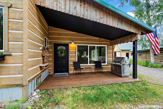 29416 W Deshka Landing Rd, Willow, AK 99688 - view of exterior entry featuring a deck