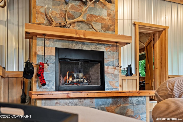 29416 W Deshka Landing Rd, Willow, AK 99688 - detailed view of a tile fireplace