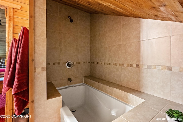 29416 W Deshka Landing Rd, Willow, AK 99688 - bathroom featuring wooden ceiling
