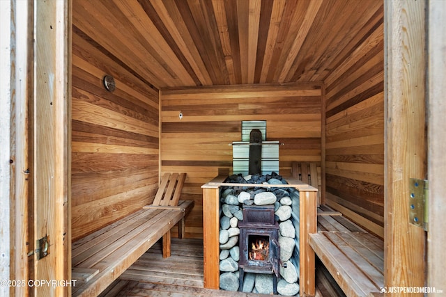 29416 W Deshka Landing Rd, Willow, AK 99688 - relaxing sauna / steam room with wood ceiling and wooden walls