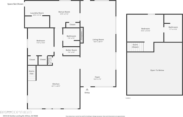 29416 W Deshka Landing Rd, Willow, AK 99688 - view of property floor plan