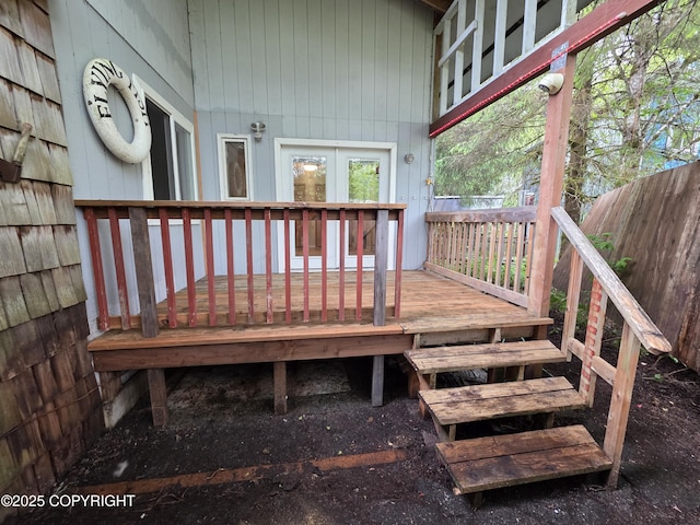 297 Mitkof Hwy, Petersburg, AK 99833 - wooden deck featuring french doors