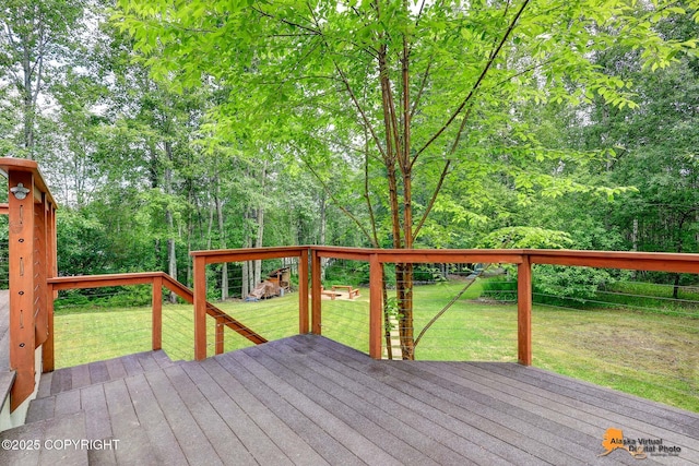 22479 Centurion Dr, Chugiak, AK 99567 - deck with a fenced backyard