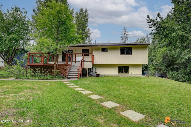 22479 Centurion Dr, Chugiak, AK 99567 - rear view of property with a deck