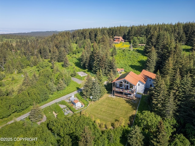 2500 W Highland Dr, Homer, AK 99603 - view from above of property with a forest