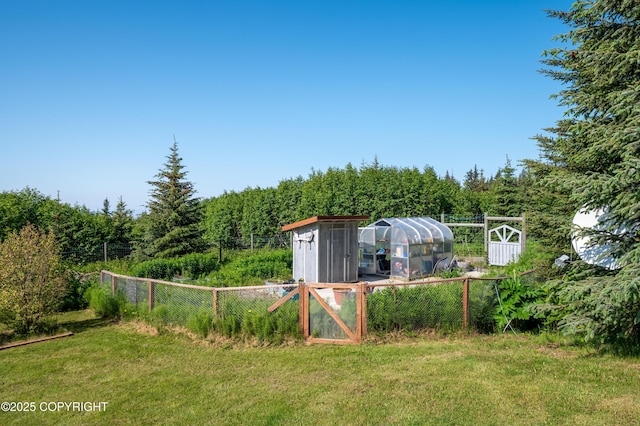 2500 W Highland Dr, Homer, AK 99603 - view of yard featuring an outbuilding and a wooded view