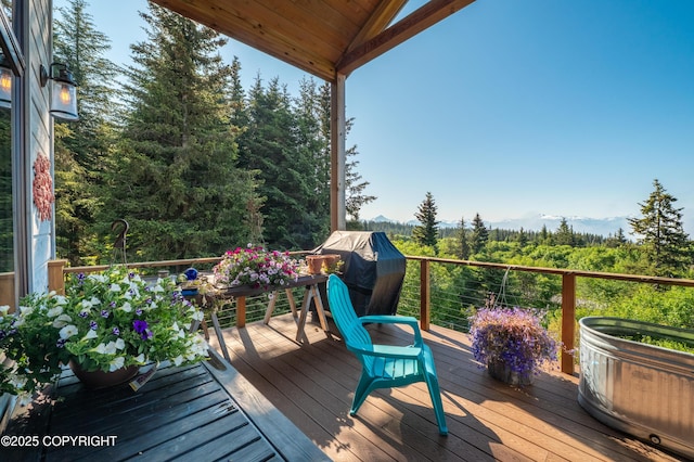 2500 W Highland Dr, Homer, AK 99603 - deck featuring a view of trees
