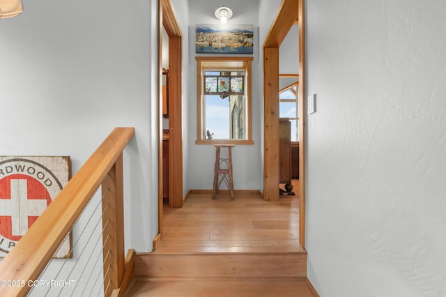 2500 W Highland Dr, Homer, AK 99603 - hallway with light wood-type flooring and baseboards