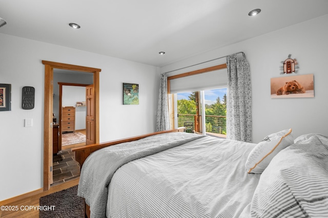 2500 W Highland Dr, Homer, AK 99603 - bedroom featuring wood finished floors and recessed lighting