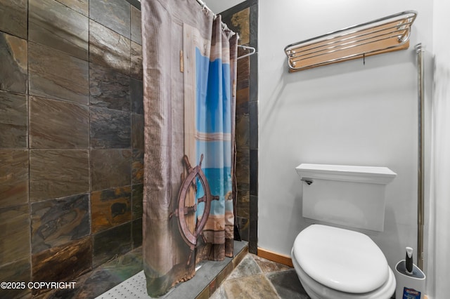 2500 W Highland Dr, Homer, AK 99603 - full bath featuring tiled shower and stone tile floors