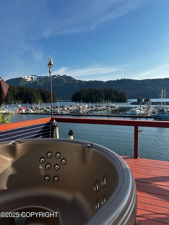 231 Main St, Seldovia, AK 99663 - dock area featuring a water and mountain view and view of marina