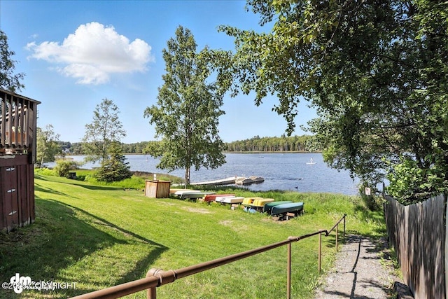 6622 Lakeway Dr, Anchorage, AK 99502 - view of yard with a water view