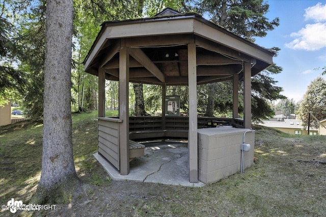 6622 Lakeway Dr, Anchorage, AK 99502 - view of patio / terrace featuring a gazebo