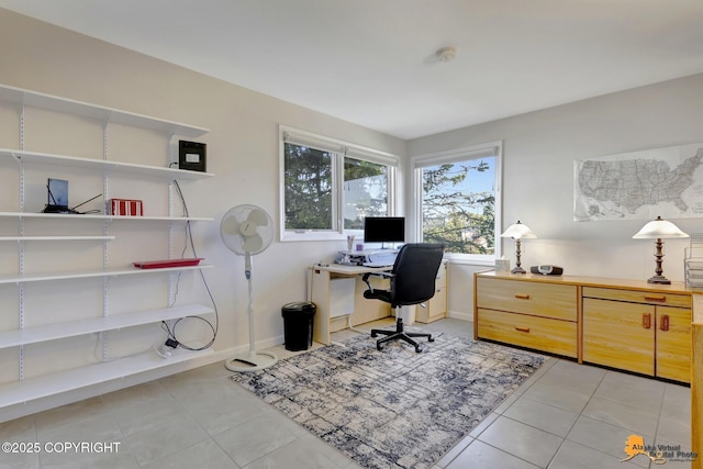1200 I St Unit 314, Anchorage, AK 99501 - office area with light tile patterned flooring and baseboards