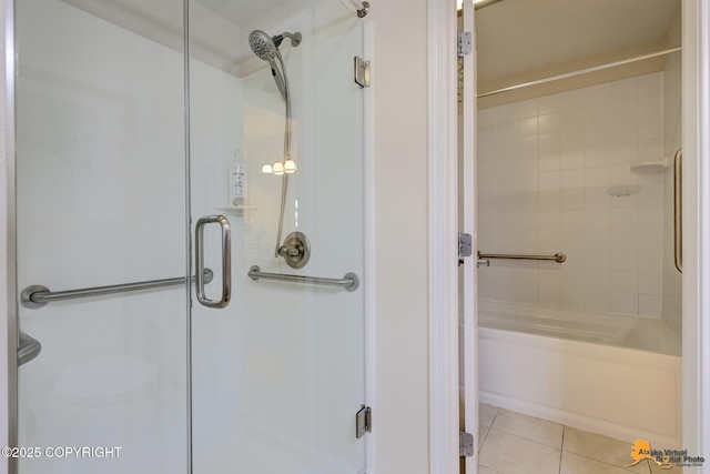 1200 I St Unit 314, Anchorage, AK 99501 - full bathroom featuring tile patterned flooring and shower / bath combination with glass door