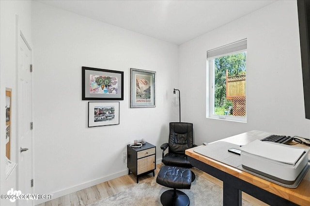 220 Susieana Ln, Kenai, AK 99611 - office area featuring light wood-style flooring and baseboards