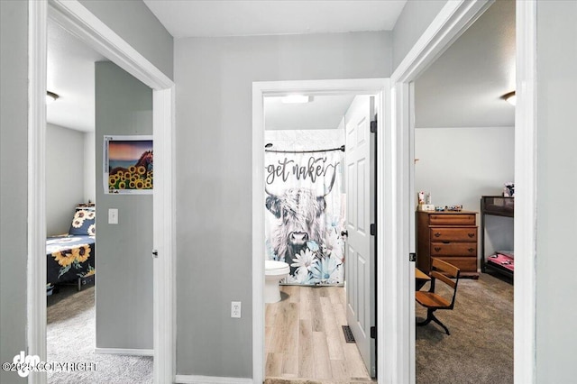 2660 N Jasper Dr, Wasilla, AK 99654 - hall featuring wood finished floors