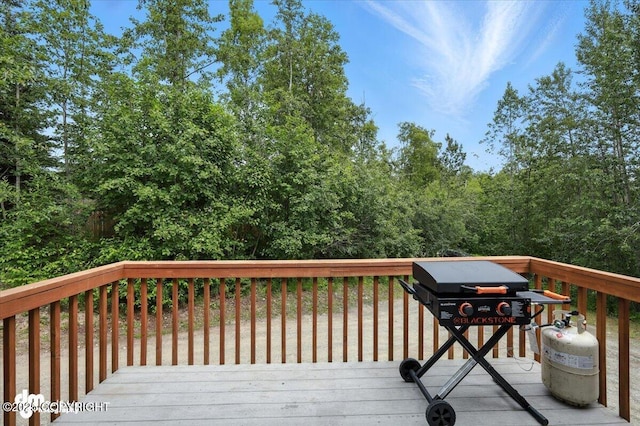 2660 N Jasper Dr, Wasilla, AK 99654 - wooden terrace with area for grilling