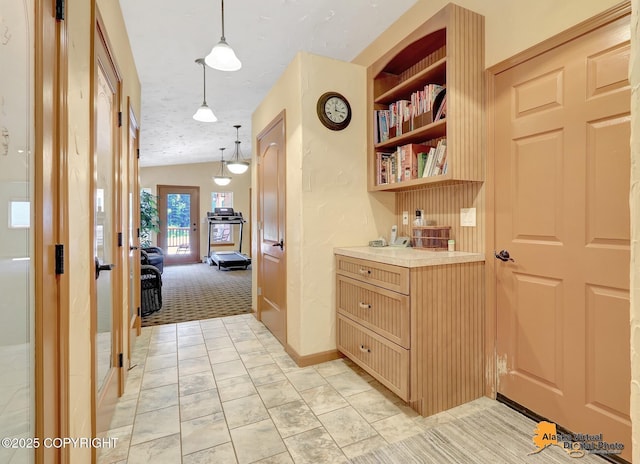 23324 Greatland Dr, Chugiak, AK 99577 - hall with light carpet and light tile patterned floors