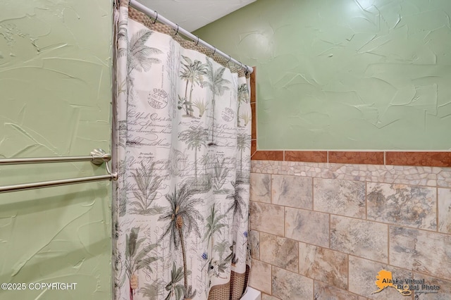 23324 Greatland Dr, Chugiak, AK 99577 - bathroom with a shower with shower curtain