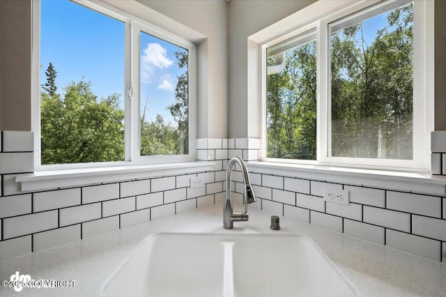 2740 S Rue De La Paix Loop, Wasilla, AK 99623 - bathroom with decorative backsplash and plenty of natural light