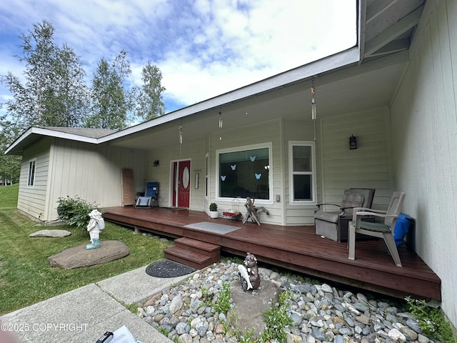19343 Alma Ave, Chugiak, AK 99567 - rear view of property featuring a deck