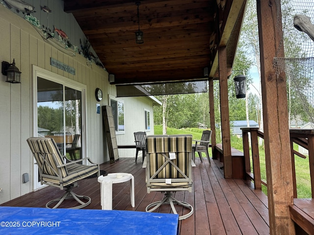 19343 Alma Ave, Chugiak, AK 99567 - view of wooden terrace