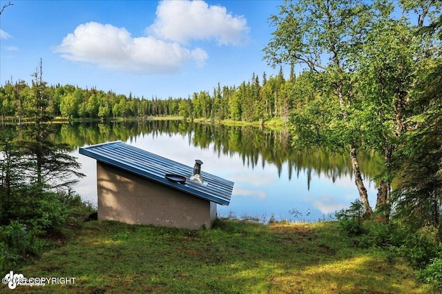 48416 Bernice Lake Rd, Nikiski/North Kenai, AK 99611 - dock with a forest view and a water view
