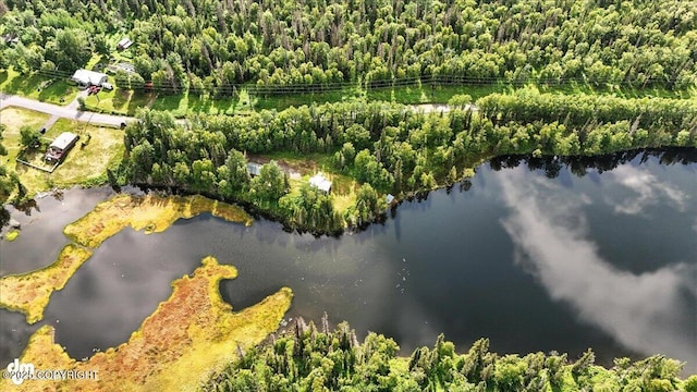 48416 Bernice Lake Rd, Nikiski/North Kenai, AK 99611 - aerial view of a large body of water and a heavily wooded area