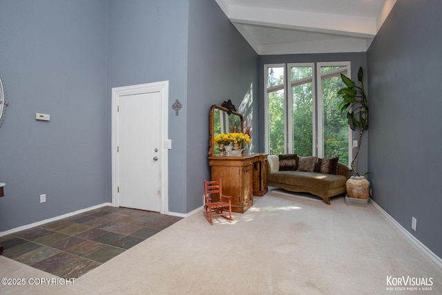 4450 Trapline Dr, Anchorage, AK 99516 - entrance foyer with baseboards and stone finish floors