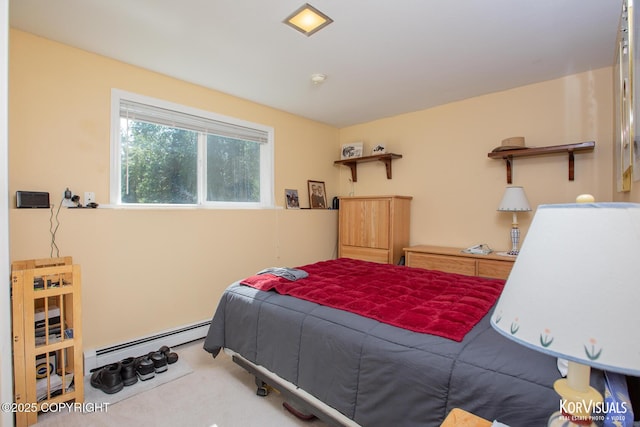 4450 Trapline Dr, Anchorage, AK 99516 - bedroom with a baseboard heating unit and carpet
