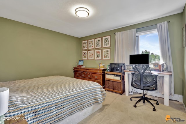 1124 Fred Cir, Anchorage, AK 99515 - bedroom featuring light colored carpet and an office area
