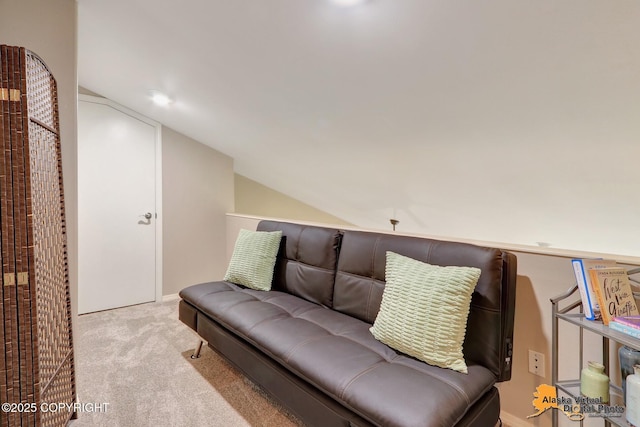 12231 Johns Rd # 2, Anchorage, AK 99515 - sitting room with vaulted ceiling and carpet