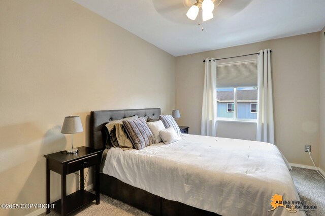 12231 Johns Rd # 2, Anchorage, AK 99515 - bedroom with carpet flooring and a ceiling fan