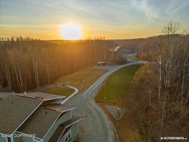 3872 N Charley Dr, Wasilla, AK 99654 - aerial view at dusk