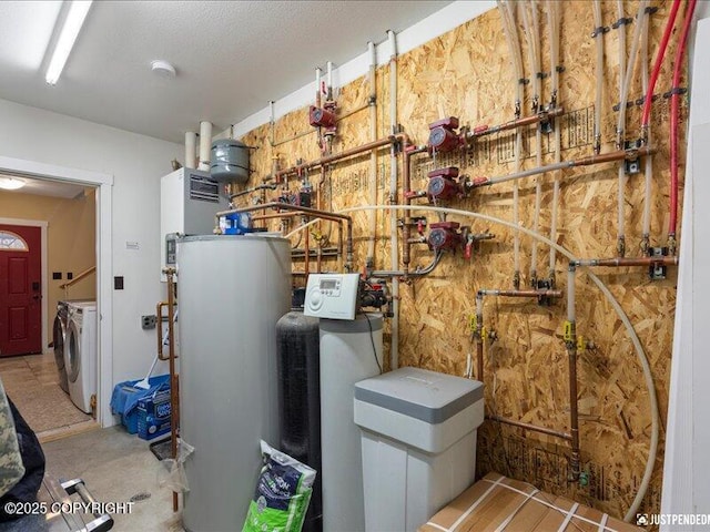 3872 N Charley Dr, Wasilla, AK 99654 - utility room with gas water heater and independent washer and dryer