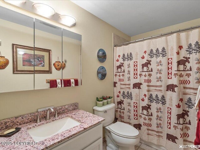 3872 N Charley Dr, Wasilla, AK 99654 - bathroom with vanity and a shower with curtain