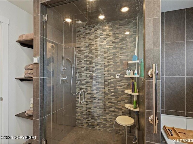 3872 N Charley Dr, Wasilla, AK 99654 - bathroom with a shower stall
