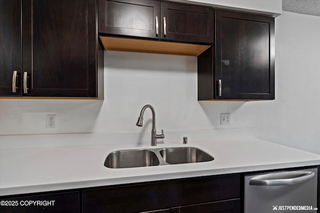 3100 Ward Pl Unit 6, Anchorage, AK 99517 - kitchen with dishwasher, dark brown cabinets, and light countertops
