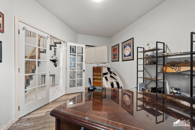 250 Botanical Cir, Anchorage, AK 99515 - home office featuring french doors and wood finished floors
