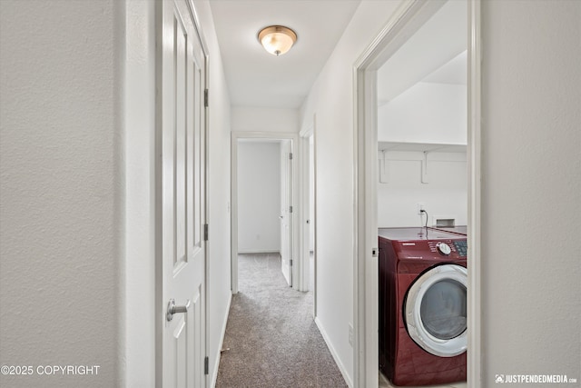 221 Whisper Ridge Cir # A, Anchorage, AK 99504 - laundry area with washer / dryer and carpet flooring