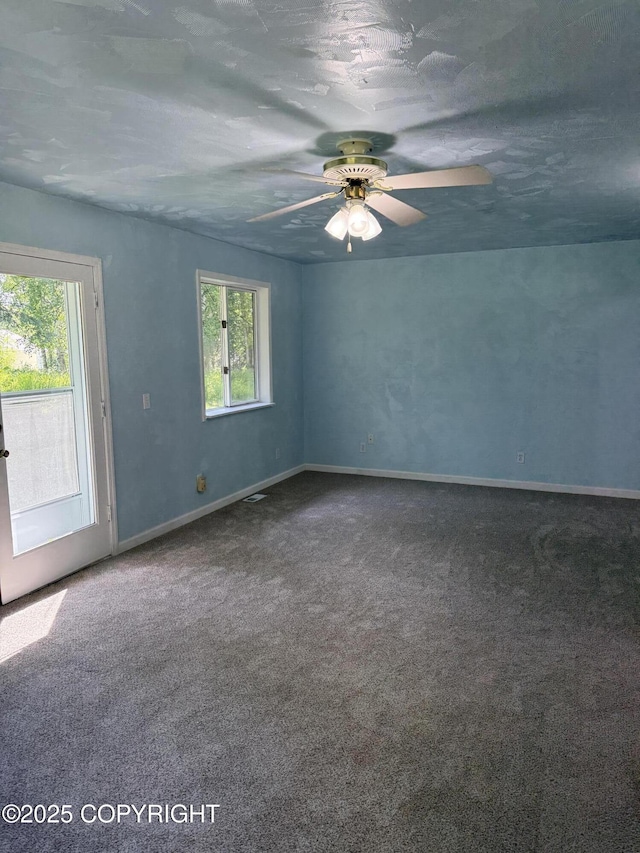 4100 W Peterson Bay Ct, Wasilla, AK 99623 - carpeted empty room with ceiling fan and baseboards