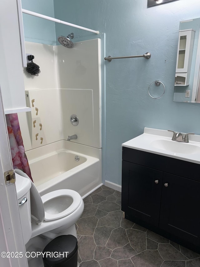 4100 W Peterson Bay Ct, Wasilla, AK 99623 - bathroom with vanity, bathtub / shower combination, and tile patterned floors