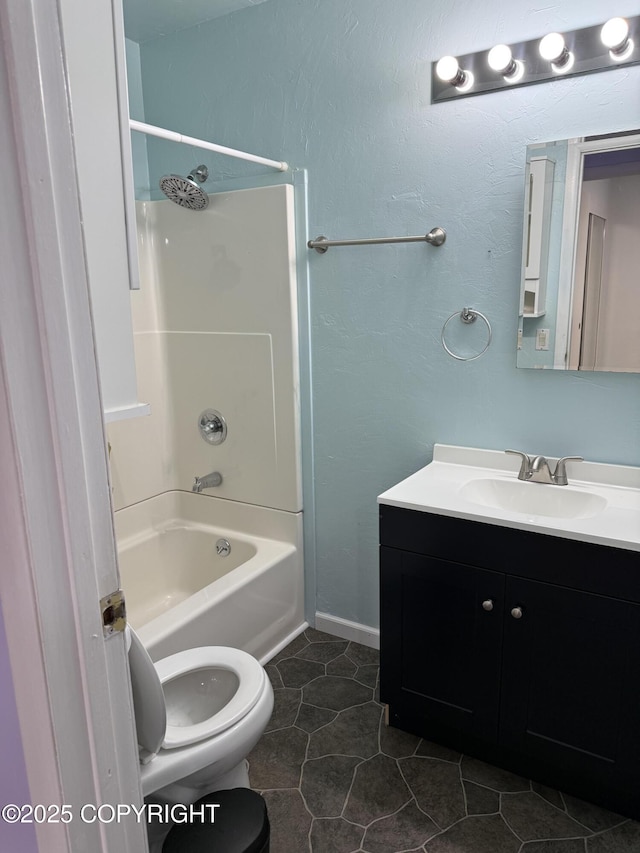 4100 W Peterson Bay Ct, Wasilla, AK 99623 - full bathroom featuring vanity, shower / bath combination, and tile patterned floors
