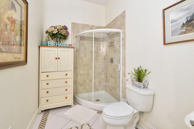 1240 Chinook Dr, Kenai, AK 99611 - full bathroom featuring a stall shower and tile patterned flooring